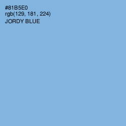 #81B5E0 - Jordy Blue Color Image